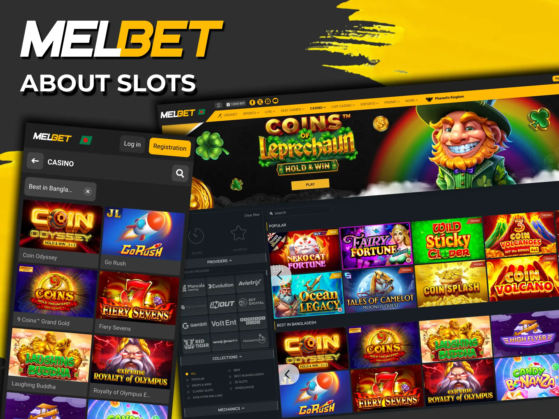 Melbet slots with classic and modern gameplay.