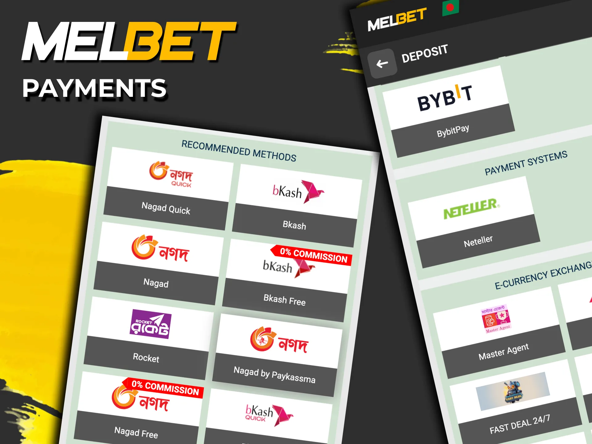 Quick Melbet transactions via wallet or bank card.