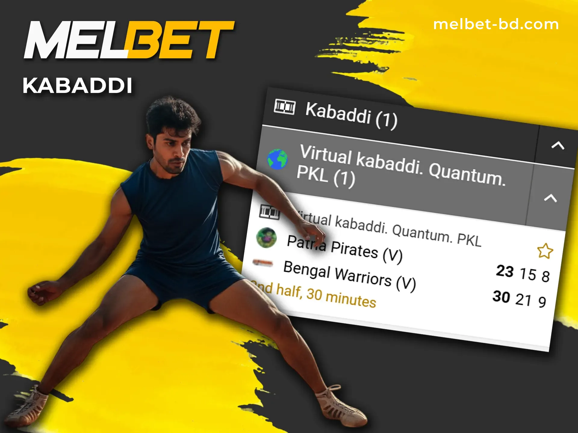 Bet on your favorite kabaddi matches at Melbet Bangladesh.
