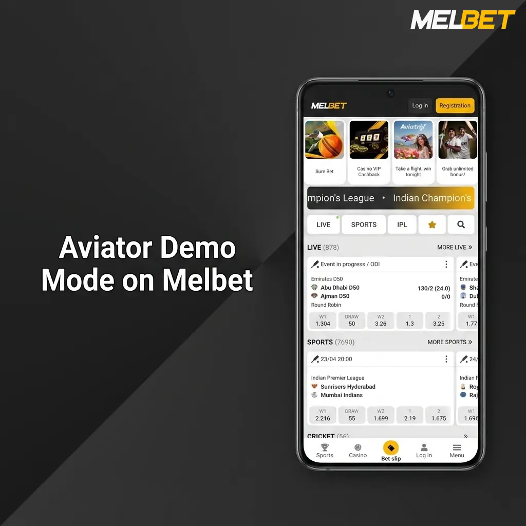 Melbet Aviator demo mode interface showing virtual credits gameplay for Bangladesh players risk-free practice