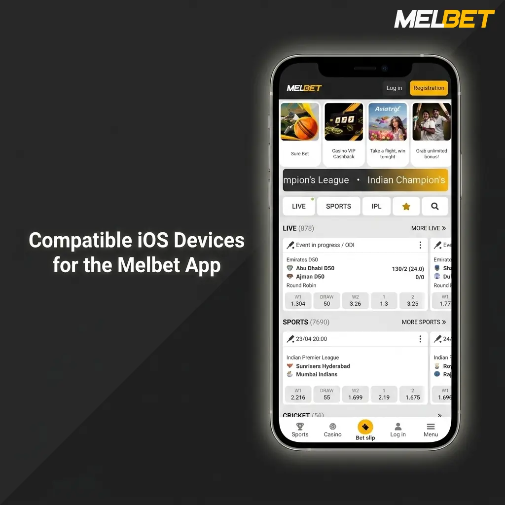 Melbet app compatible iOS devices including iPhone X to 16 series and iPad Air, Pro, Mini models