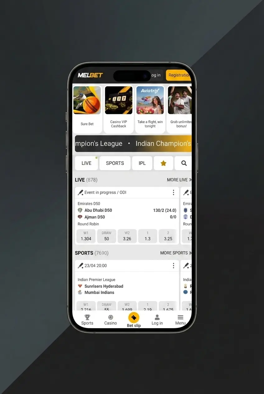Melbet login screen showing step-by-step sign-in process with email, phone, or social account credentials on any device