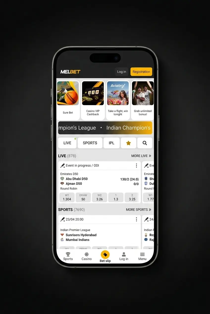 Step-by-step guide showing how to place ice hockey bets on Melbet sportsbook interface