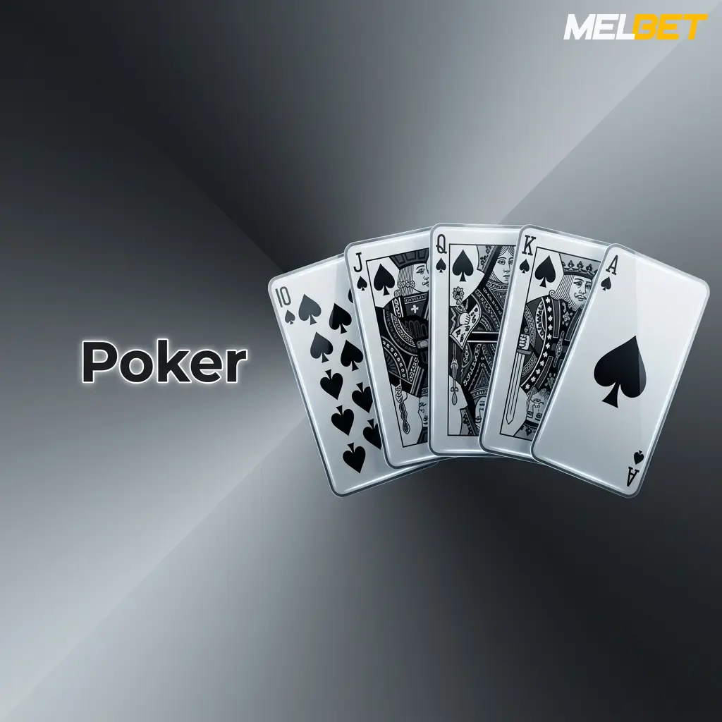 Live poker table at Melbet casino with dealer showing cards for Casino Hold'em, Three Card Poker and Caribbean Stud games