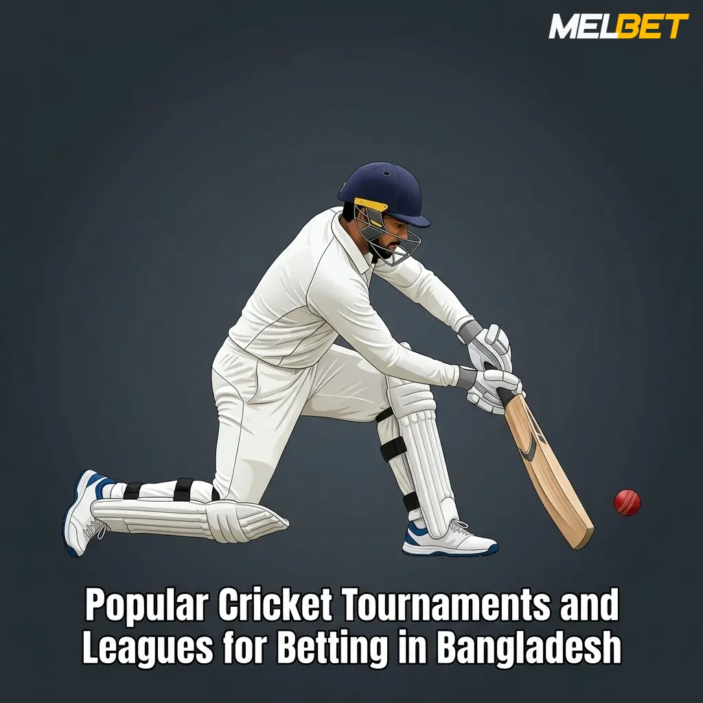 Cricket tournaments and leagues for betting in Bangladesh including IPL, BPL, ICC World Cup, T20 events on Melbet