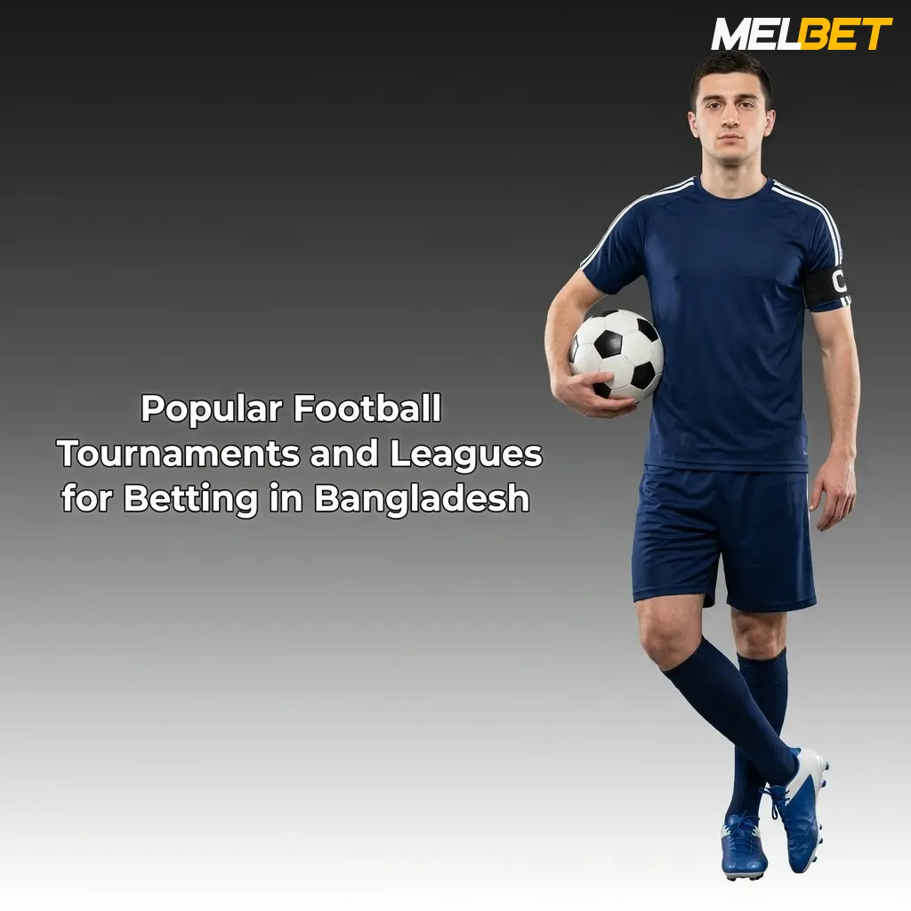 Melbet football betting markets for EPL, Champions League, FIFA World Cup 2026, and Bangladesh leagues