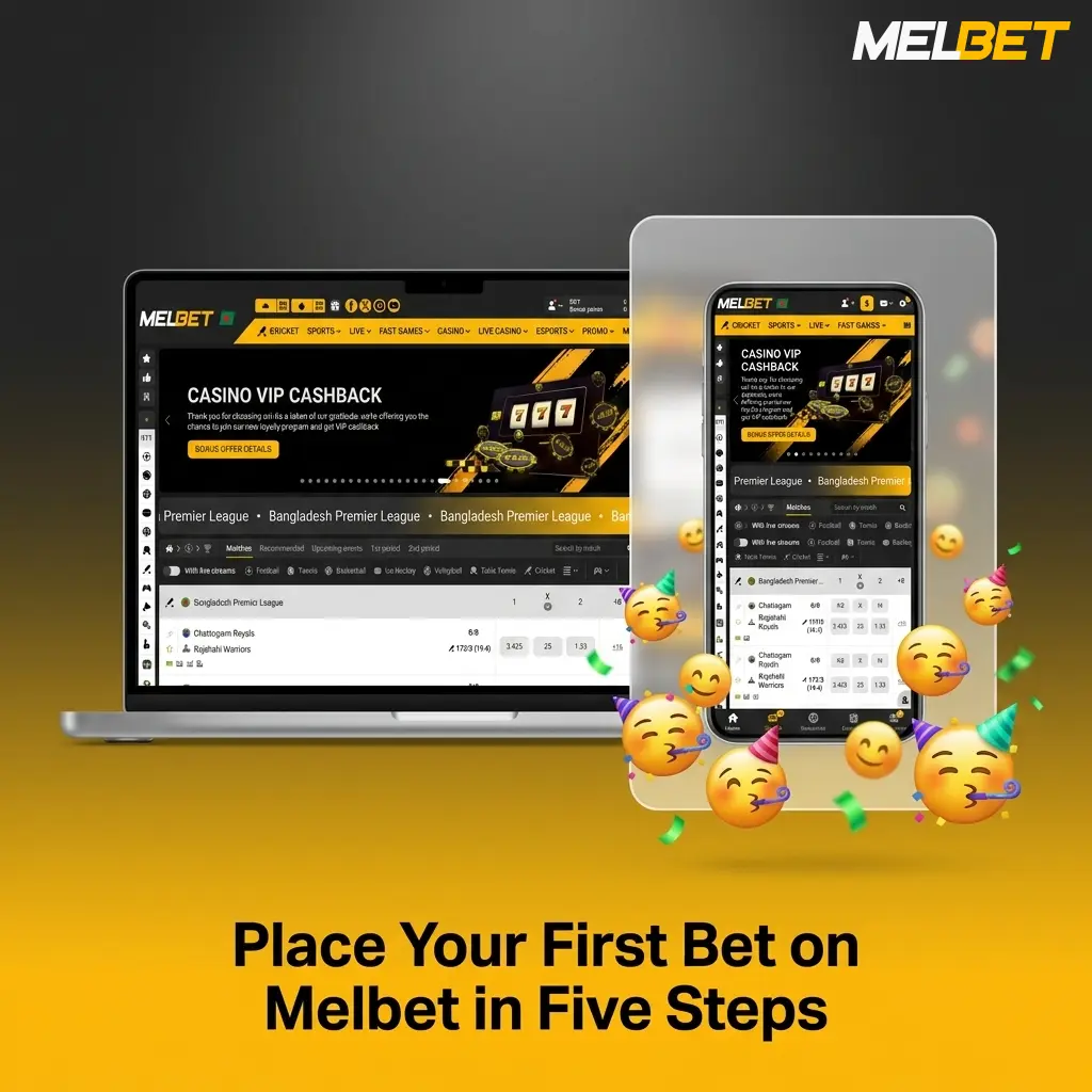 Step-by-step guide to placing your first bet on Melbet Bangladesh in five easy steps