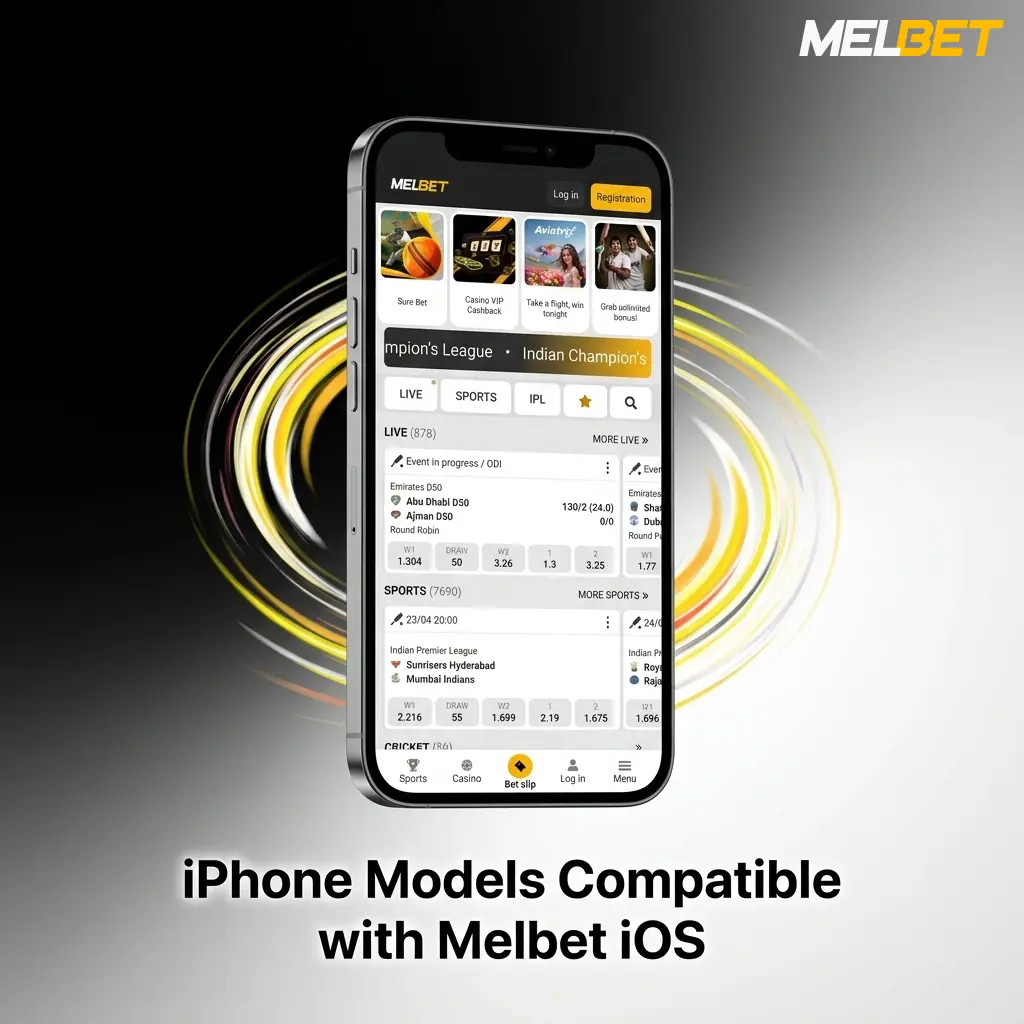 iPhone models compatible with the Melbet iOS app