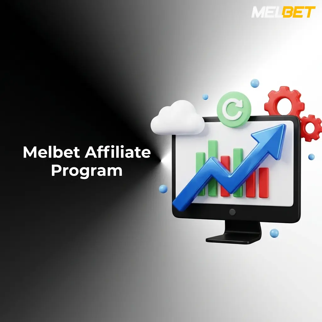 Melbet Affiliate Program promotional banner for online betting partners