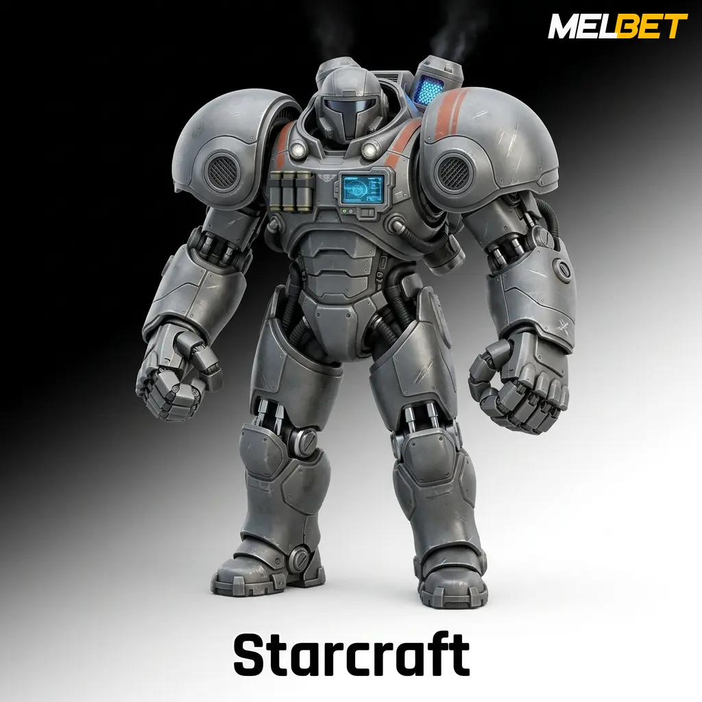 StarCraft game title logo in futuristic sci-fi style