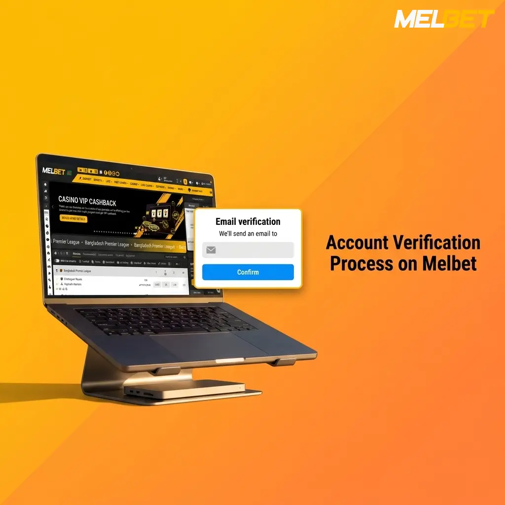 Melbet account verification process showing KYC document upload steps for identity confirmation and withdrawal access