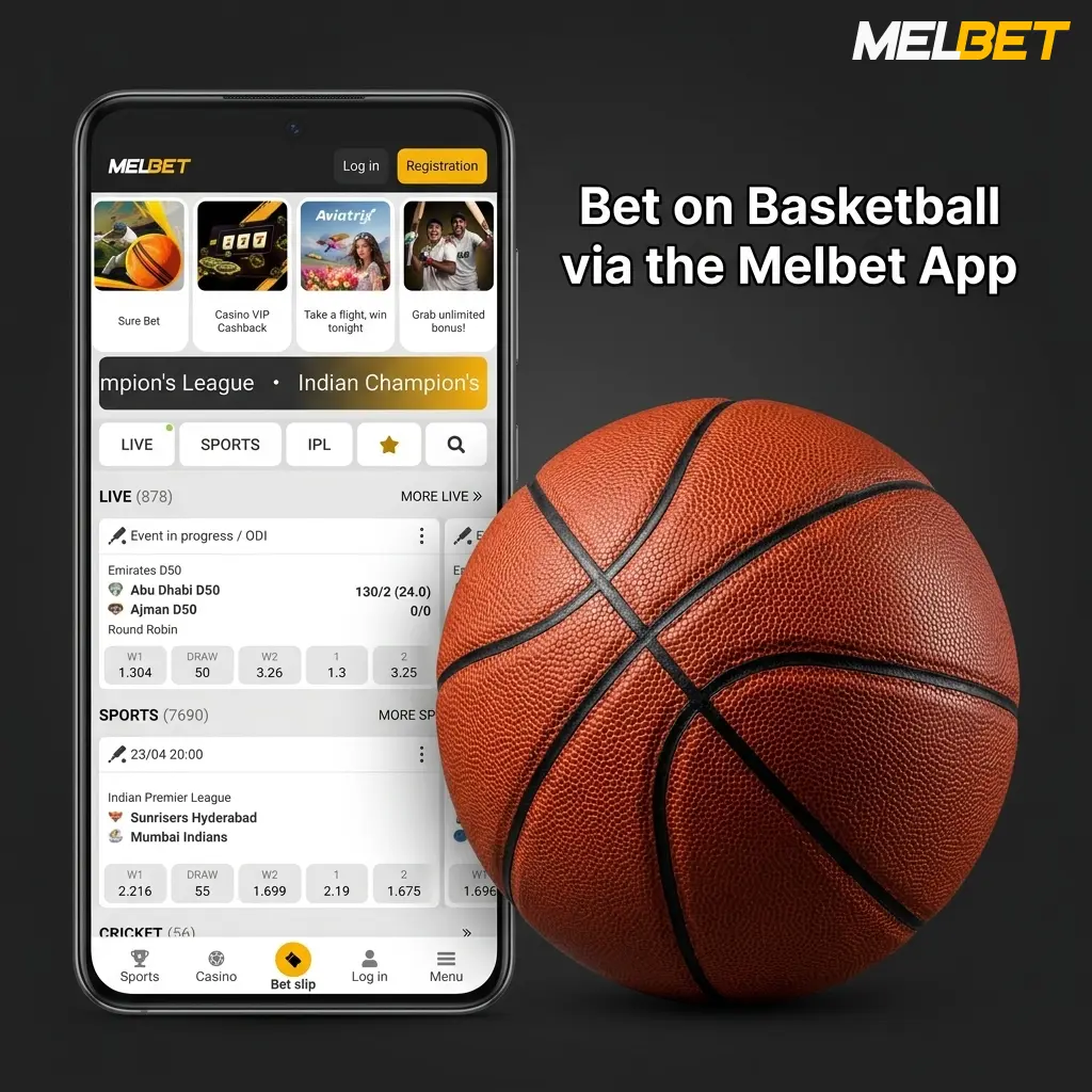 Melbet basketball betting app on Android and iOS with live markets, push alerts, and bKash payment support