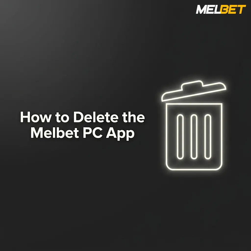 User uninstalling Melbet PC app on Windows or macOS desktop to free space or reinstall the client