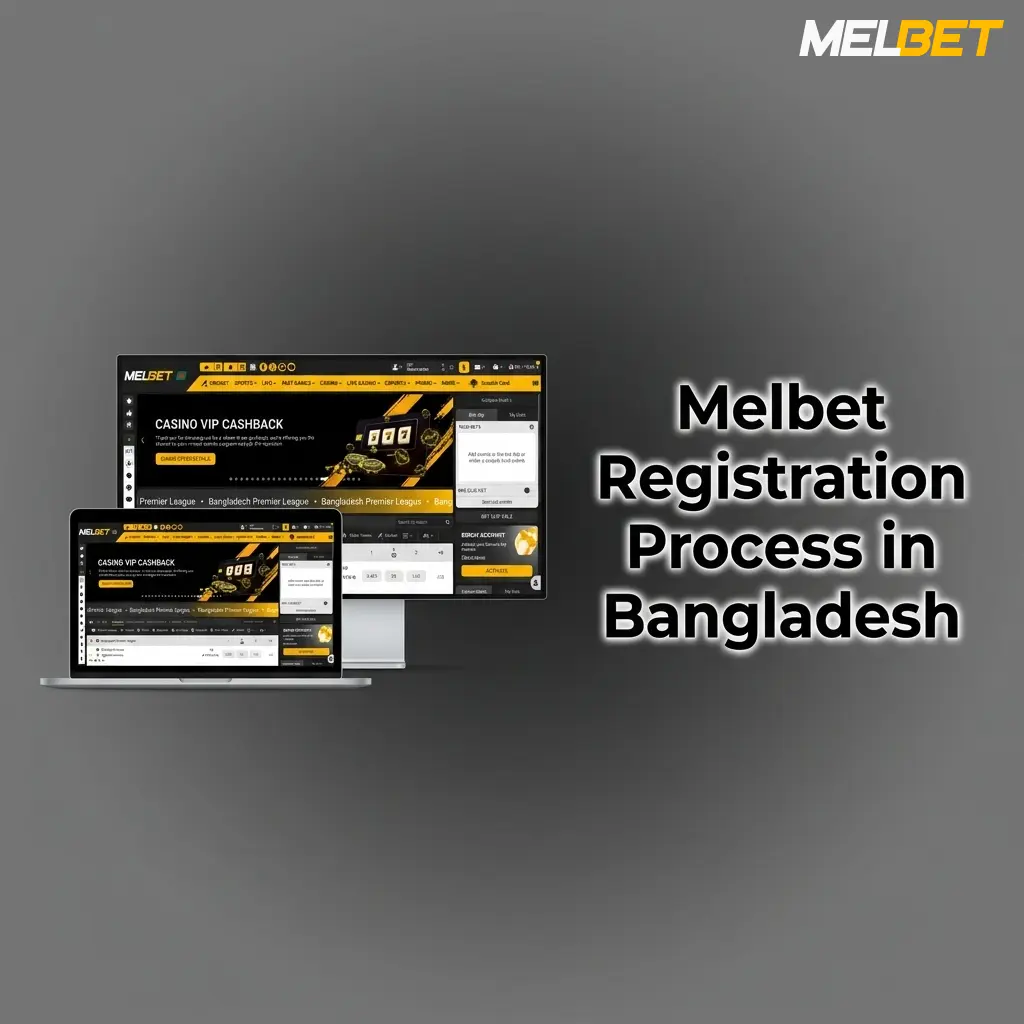 Melbet registration process in Bangladesh showing step-by-step account creation form with phone, email, and social media options