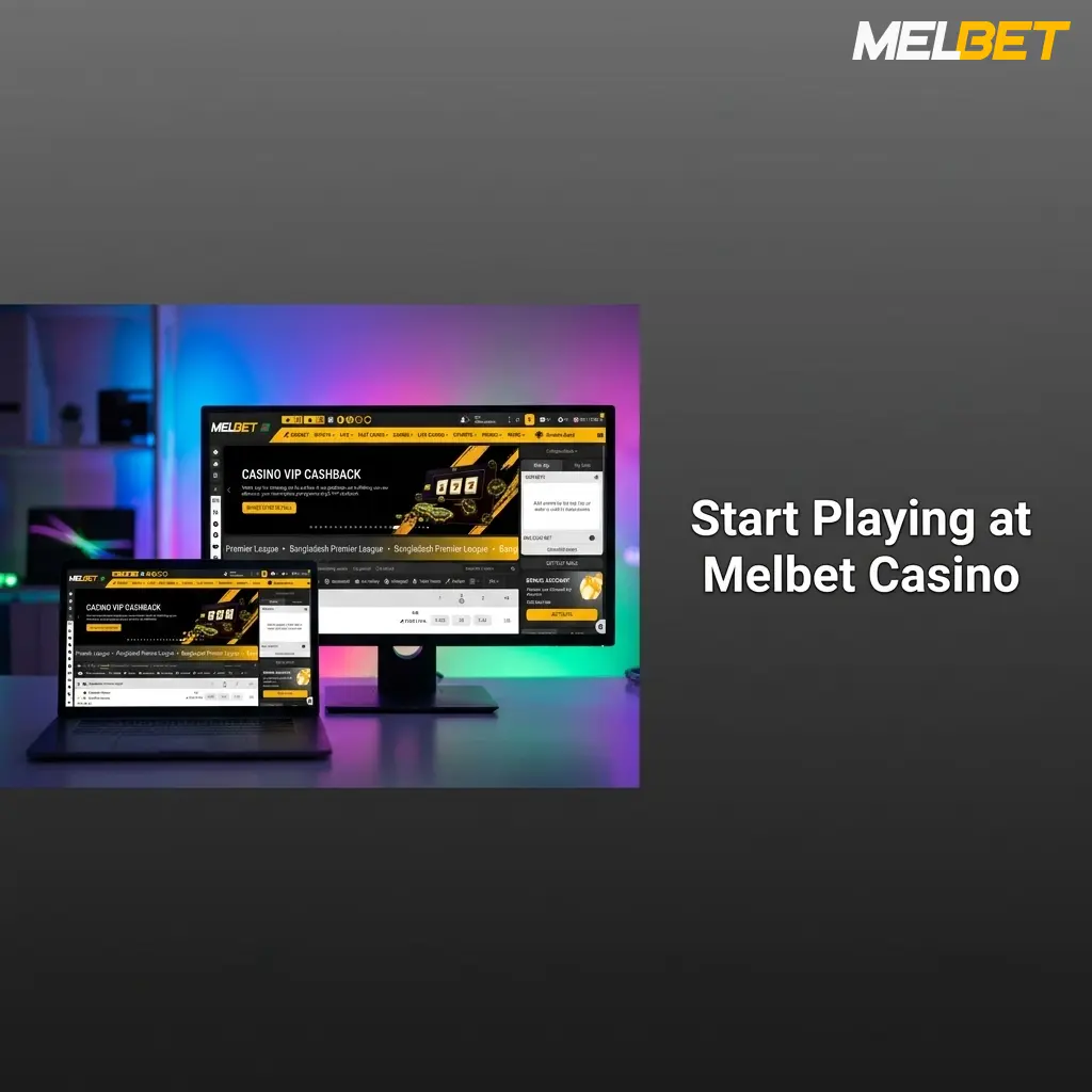 Melbet Casino registration steps for Bangladesh players showing BDT deposit options like bKash and Nagad to claim welcome bonus