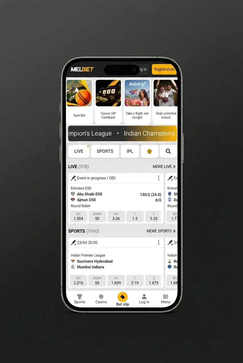 Step-by-step guide to placing a sports bet on Melbet across 90+ disciplines with pre-match and live markets